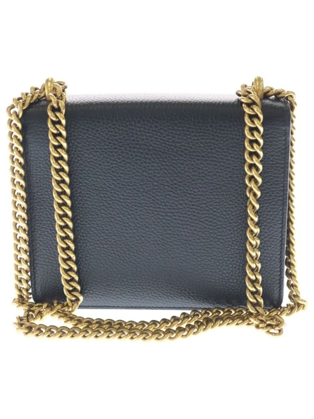 ★SOLD★ Gucci GG Marmont Shoulder Bag Chain Black Leather Gold - Picture 2 of 9